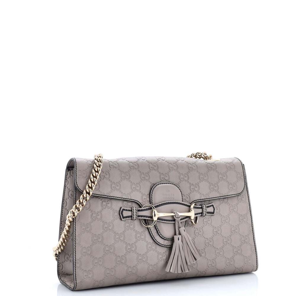 Emily Chain Flap Bag Guccissima Leather #239625G10B - Picture 2 of 6